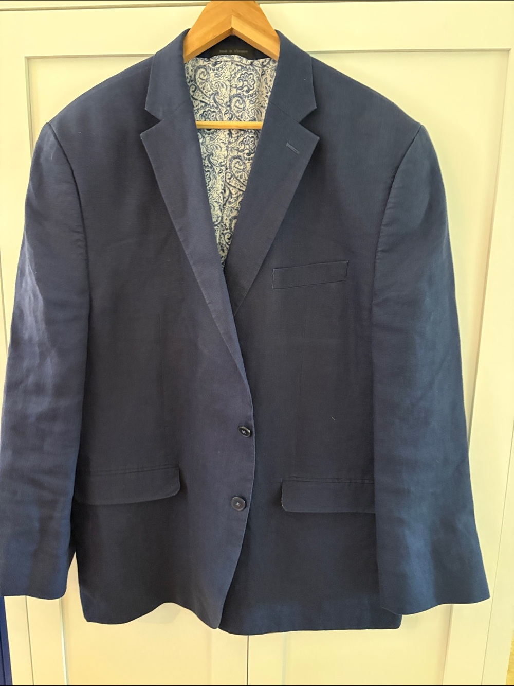 Lauren Ralph Lauren Navy Blazer with Paisley Lining